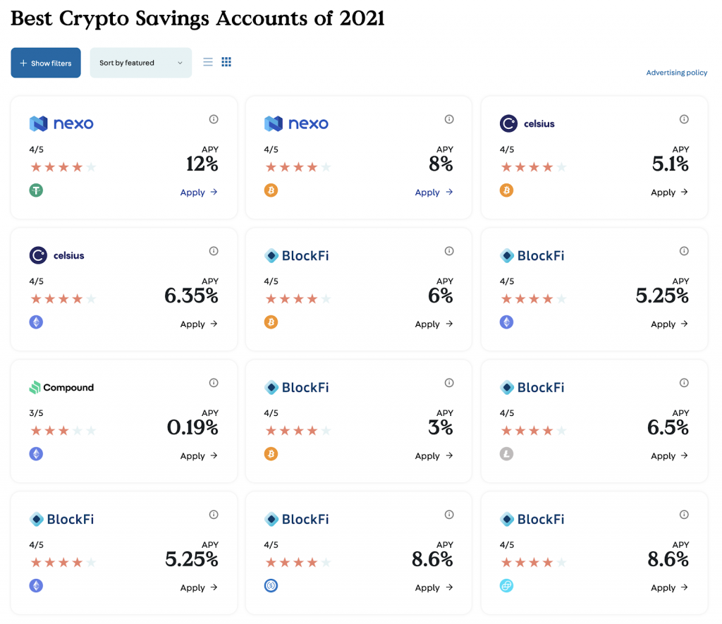 What Is Crypto Lending? 1 Comparing APYs on Bitcompare