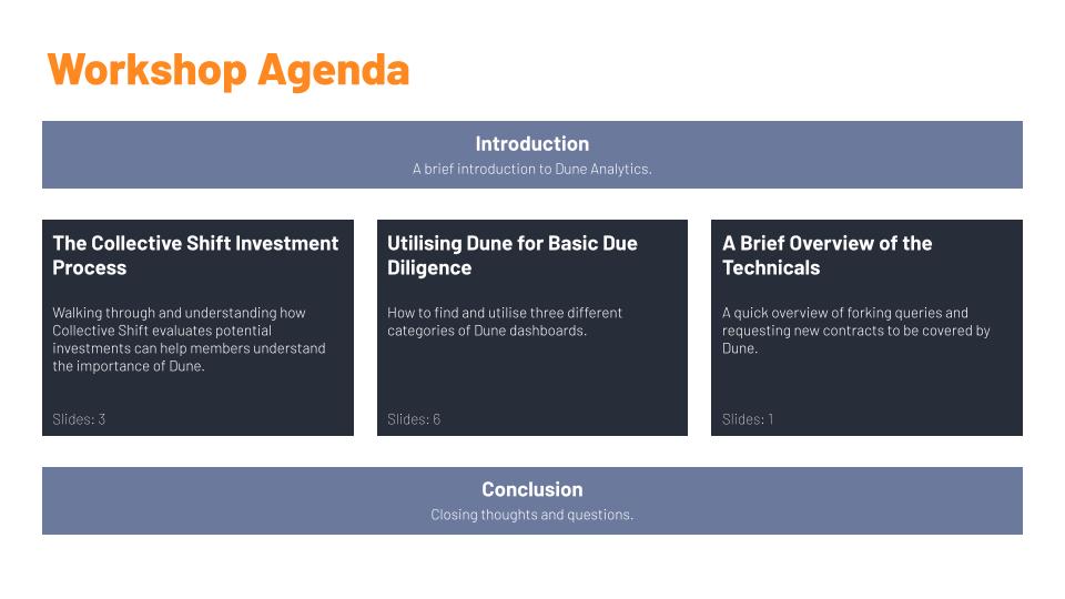 Dune Analytics Deep Dive Workshop and Q&A 1 2 Dune Analytics Workshop