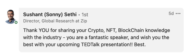 Cryptocurrency Keynote Speaker - Ben Simpson 9 testimonial speaker 01