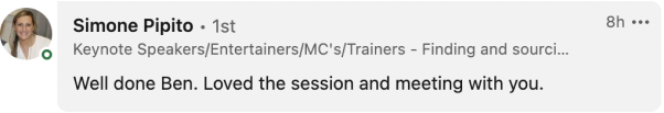 Cryptocurrency Keynote Speaker - Ben Simpson 12 testimonial speaker 04