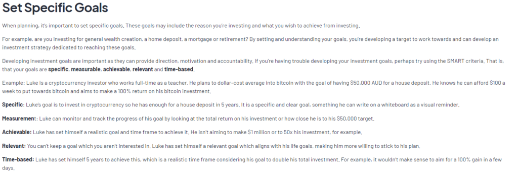 Nailing Your Crypto Goals 2 set specific goals