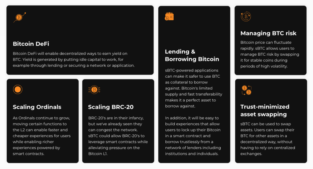 sbtc use cases stacks