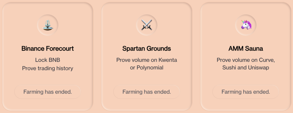 infinex governance farming app sample