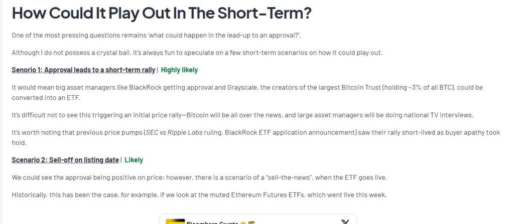 How To Play The Spot Bitcoin ETF Decision? 2 impact and scenarios